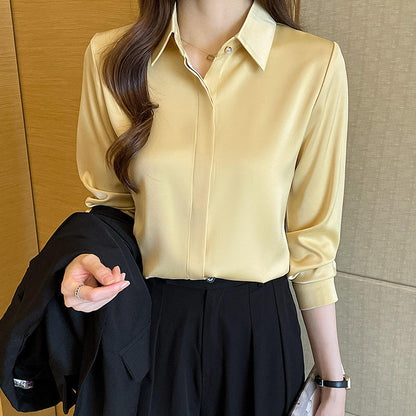Women’s Loose White Long Sleeve Shirt