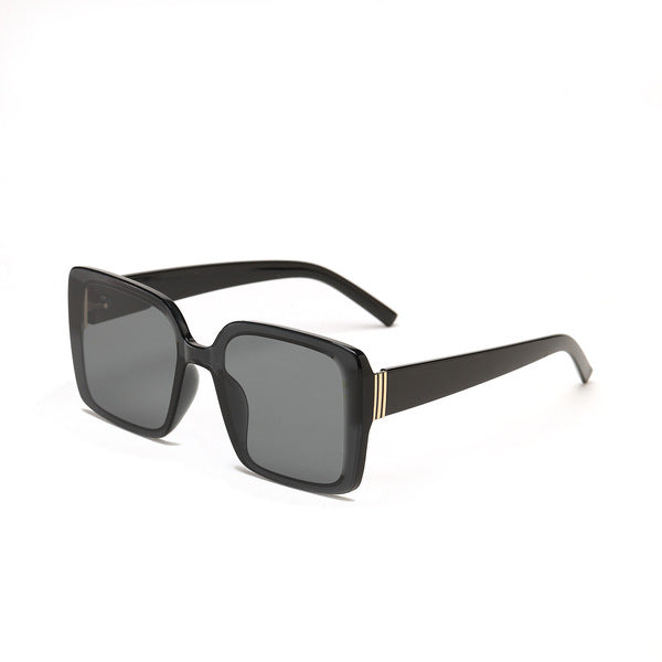 Flowerhorse Bright Black Square Sunglasses – UV400 Full Frame Shades