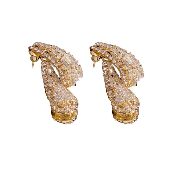 Korean Geometric Gold-Plated Vermiculite Earrings – Fresh Cute Women’s Jewelry Earrings