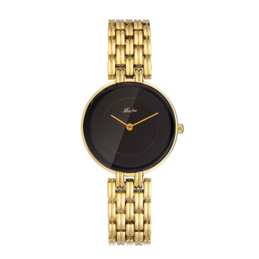 Chic Round Quartz Watch – Effortless Style for Every Moment