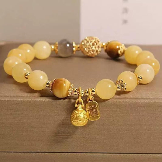 Natural Stone Beaded Bracelet Adjustable Tribal Jewelry