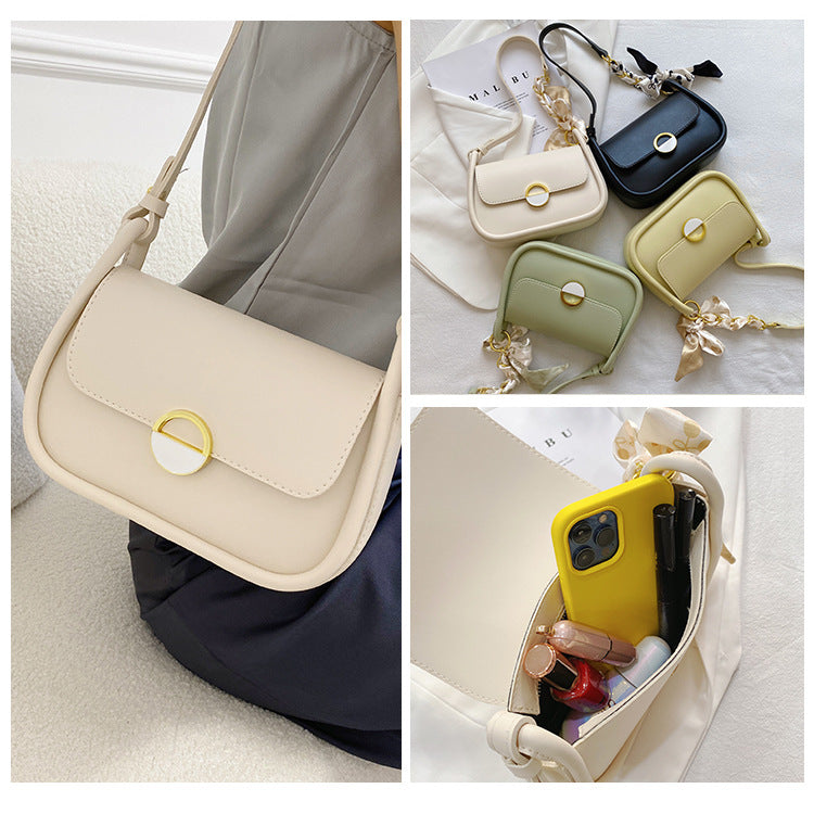 Chic Metropolis PU Underarm Bag – 8.5" Soft Shoulder Purse