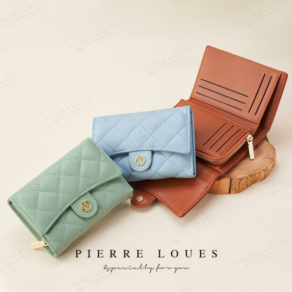 Pear Louis Chanel-Style 3-Fold Wallet – Timeless Compact Elegance