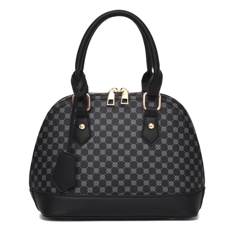 European Retro Shell Shoulder Bag – Soft PU with Hidden Pocket