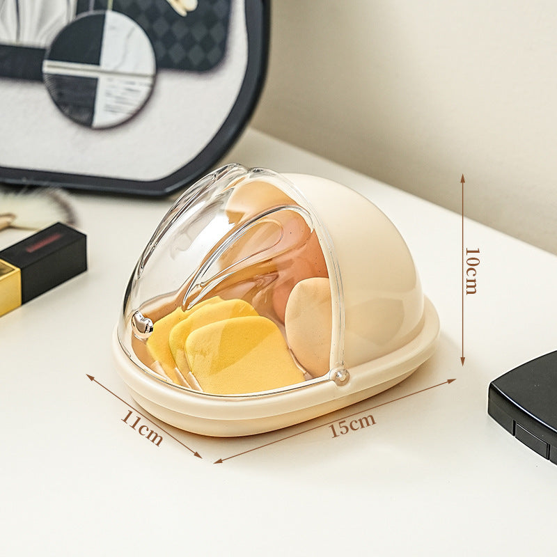 Cute Cat & Rabbit Powder Puff Storage Box | Dustproof Makeup Sponge Case