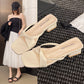 Women’s Office Wear Square Toe Heels – Comfortable Mid Heel Shoes