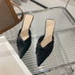 Manufacturer Custom Luxury Girls Summer Kitten Heel Slide Shoes Sandals
