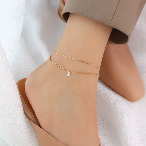 18K Gold Plated Pearl Stainless Steel Necklace for Women | Elegant Daily Jewelry