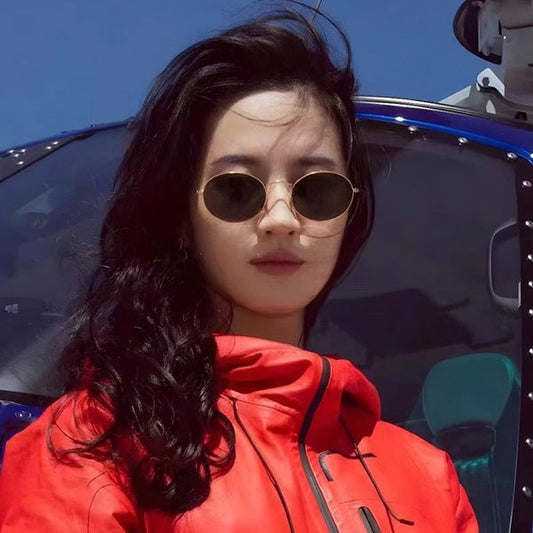 Vintage Gold-Framed Sunglasses – UV400 Protection, Chic Retro Style