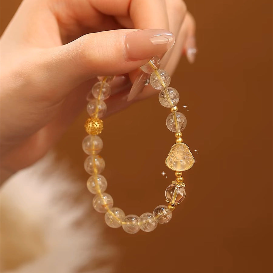 Natural Stone Beaded Bracelet Adjustable Tribal Jewelry