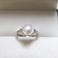 SHDIYAYUN Adjustable Pearl Ring – 8–9mm White Pearl Open Copper Band (Gold/Silver)