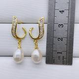 Pure Pink-Purple Pearl Earrings – Elegant Korean Minimal Style