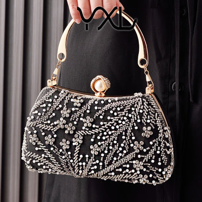 Luxury Women’s Silk Small Square Bag | European Style Evening Handbag