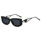 Inherited Golden Frame UV400 Sunglasses – Grey Lens, Elliptical Full Frame