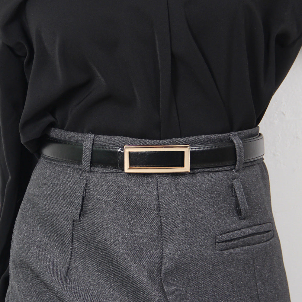Manufacturers Hot Selling Thin Belt Women's Skirt Leather Belt Women's Simple Matching Decorative Dress Belt