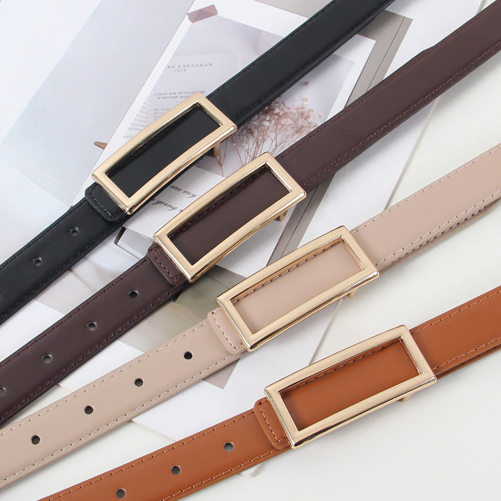 Manufacturers Hot Selling Thin Belt Women's Skirt Leather Belt Women's Simple Matching Decorative Dress Belt