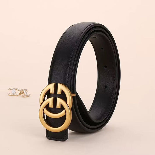 Classic GG Genuine Leather Women's Belt Versatile Decorative Jeans Belt New Style Cowhide Design for Internet Celebrity