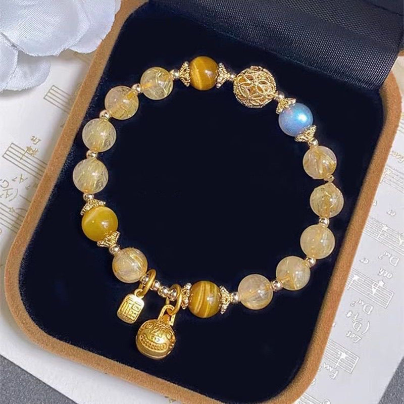 Natural Stone Beaded Bracelet Adjustable Tribal Jewelry