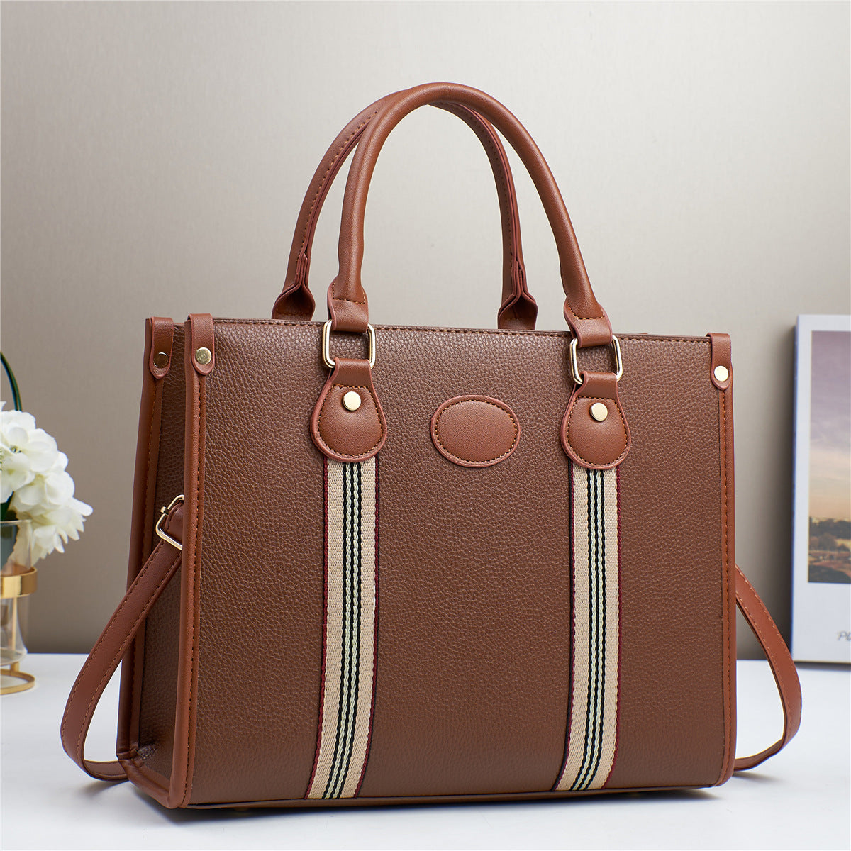 High Quality Large Capacity Stylish Women’s PU Handbag Trendy Fashion