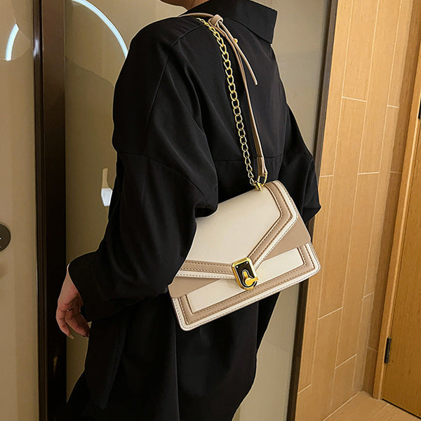 PHJANE Metropolis Soft PU Shoulder Bag – Medium Lock Handbag