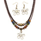 Geometric Pendant Necklace & Earrings Combo