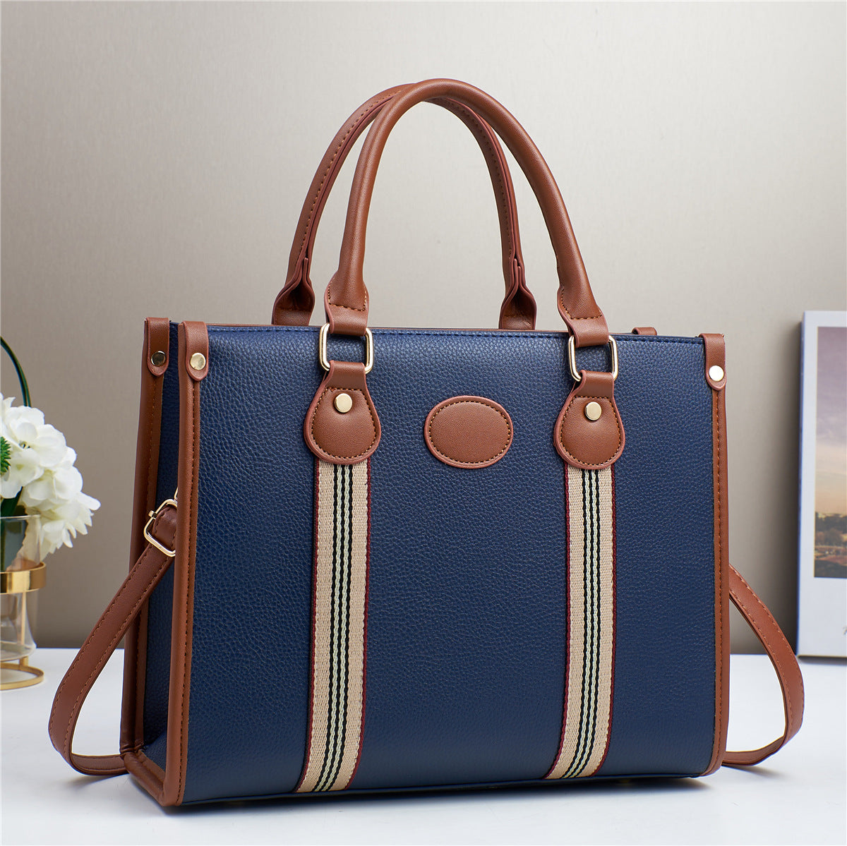 High Quality Large Capacity Stylish Women’s PU Handbag Trendy Fashion