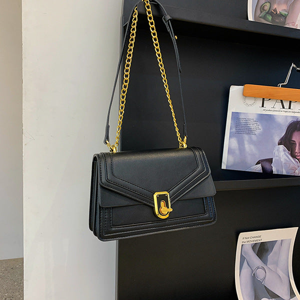 PHJANE Metropolis Soft PU Shoulder Bag – Medium Lock Handbag