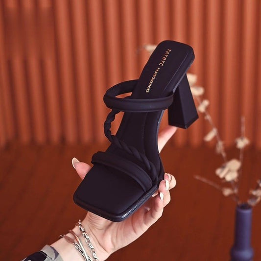 4-Inch Square Toe Heels – Chic Summer Favorite for Every Occasion