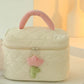 Corduroy toiletry storage bag, high-end, high-looking, portable, large-capacity, cute, new cosmetic bag for women