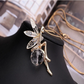 Women Lady Gold Butterfly Pendant Elegant Necklace Sweater