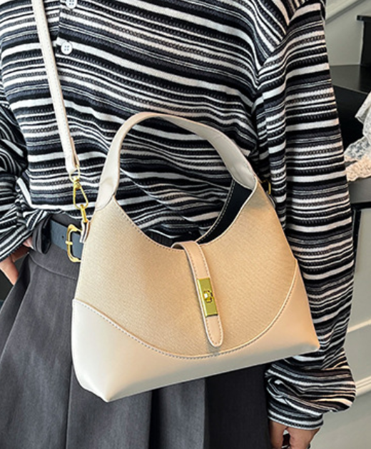 Women’s PU Shoulder Bag with Zipper - All-Season Daily Handbag