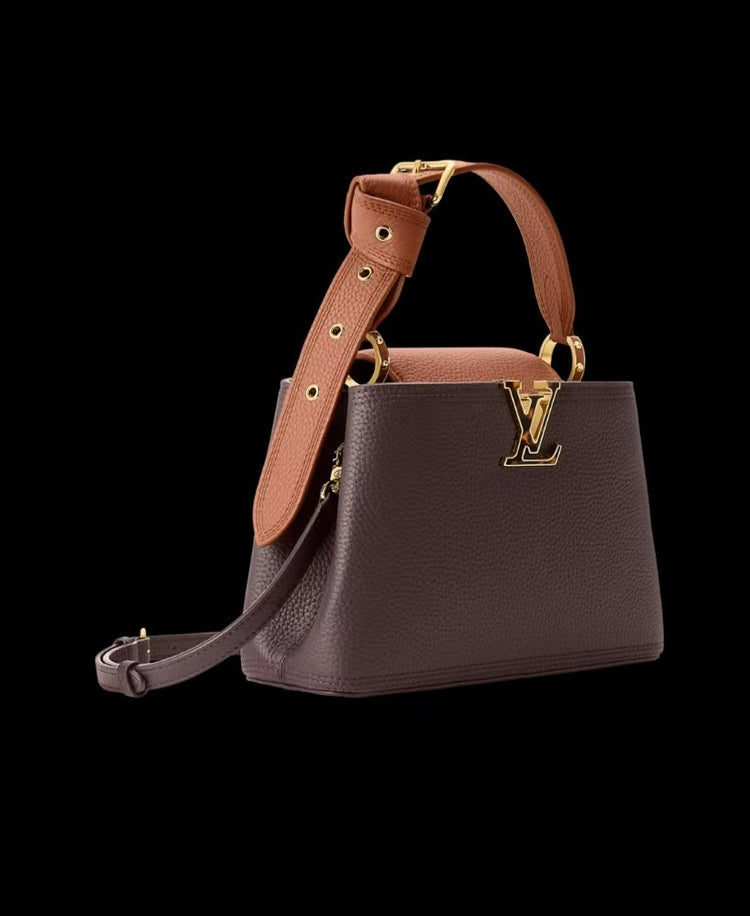 Premium Women's Structured Handbag with Elegant Gold-Tone Details (Capucines BB copy)