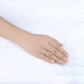 Unisex Zircon Eternity Band Ring – Rhodium/Gold/Rose Gold Plated Fashion Jewelry