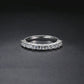 Unisex Zircon Eternity Band Ring – Rhodium/Gold/Rose Gold Plated Fashion Jewelry