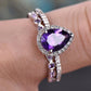 Silver Plated Water Drop Zircon Ring – Elegant Women’s Jewelry