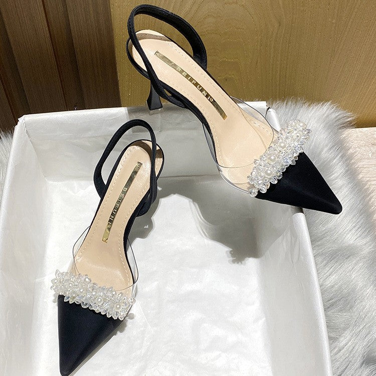 Women’s Korean Style Pointed Fish Mouth Heels – Spring Fashion Shoes