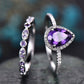 Silver Plated Water Drop Zircon Ring – Elegant Women’s Jewelry