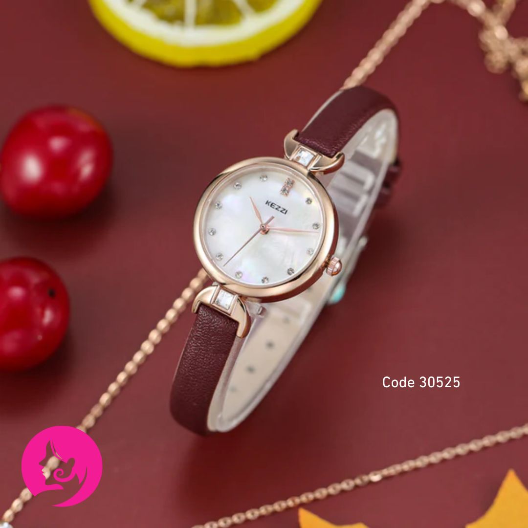 MSTIANQ “Little Ear” Women’s Retro Leather Watch – Lightweight Luxury Quartz Style