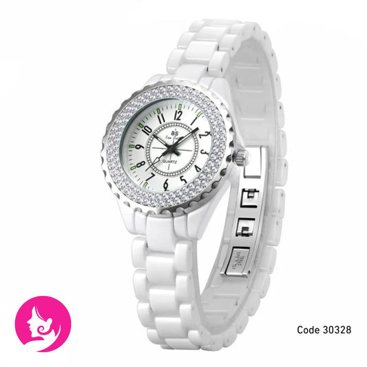 BS Bee Sister Ceramic Women’s Quartz Watch – Elegant 32mm Luxury Timepiece