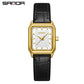 Women’s Stainless Steel Square Quartz Watch – Simple Analog Fashion Timepiece