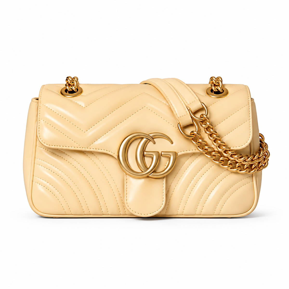 Premium Black Chevron Quilted Shoulder Bag with Gold-Tone Hardware