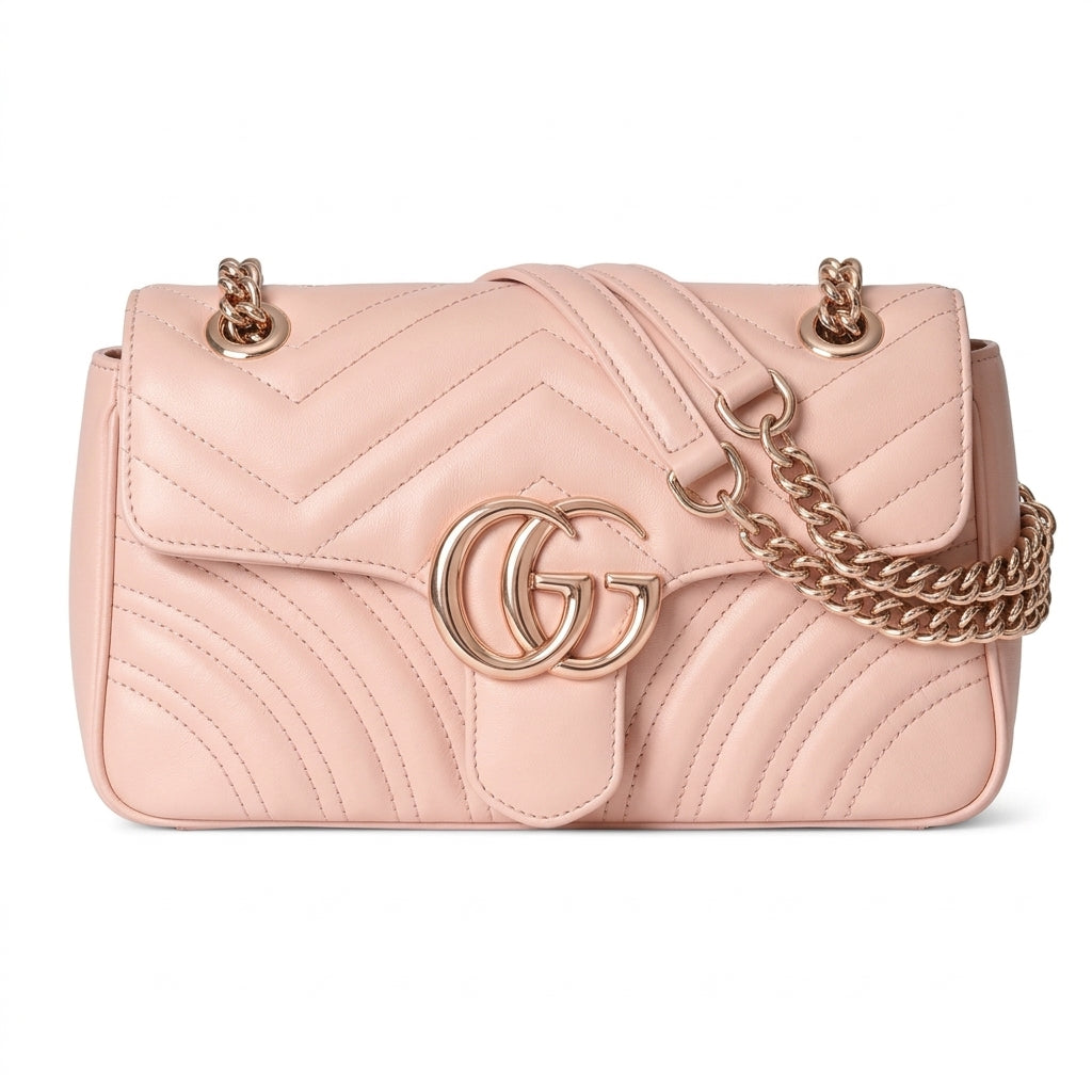 Premium Black Chevron Quilted Shoulder Bag with Gold-Tone Hardware