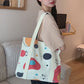 Cute Printed Canvas Tote Bag for Women | Large Casual Shoulder Bag