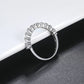 Unisex Zircon Eternity Band Ring – Rhodium/Gold/Rose Gold Plated Fashion Jewelry