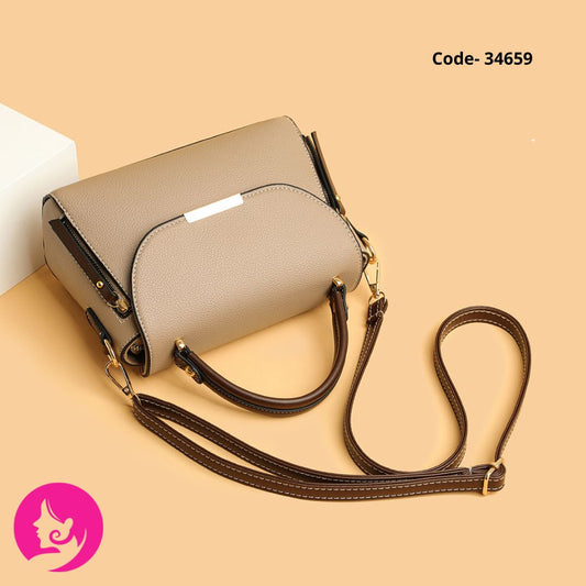 New Quality PU Leather Single Strap with Zip Closure Candy Pattern Bag