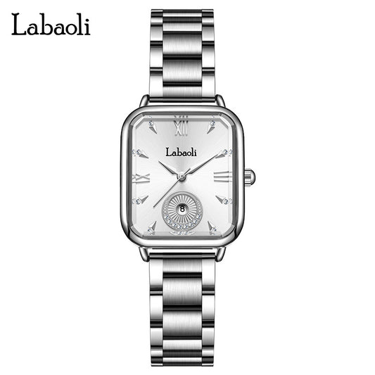 LABAOLI Luxury Women’s Rose Gold Watch – Elegant Stainless Steel White Dial Timepiece