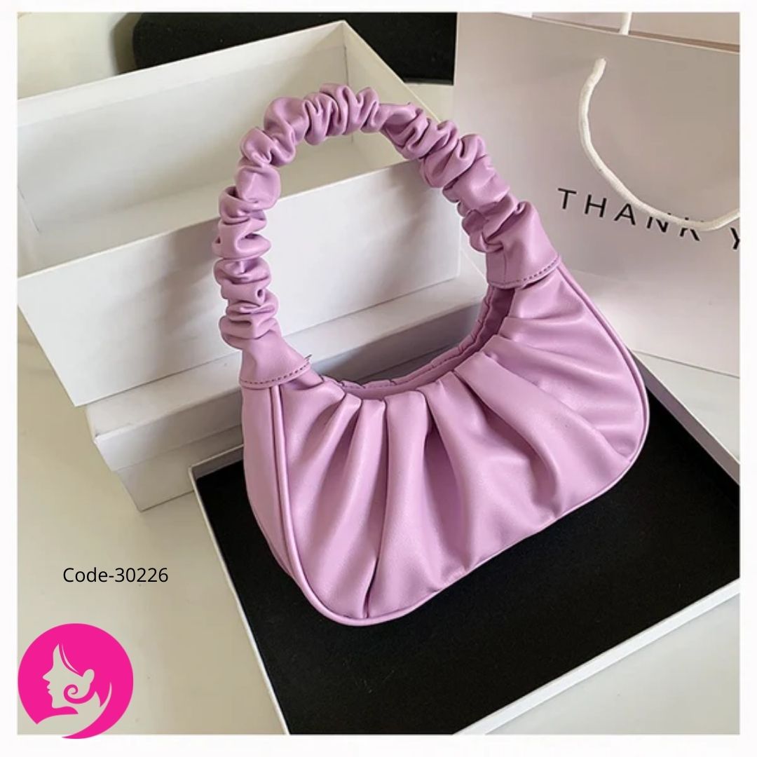 Pleated Cloud Dumpling Handbag – Magnetic Closure