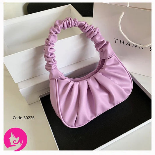 Pleated Cloud Dumpling Handbag – Magnetic Closure