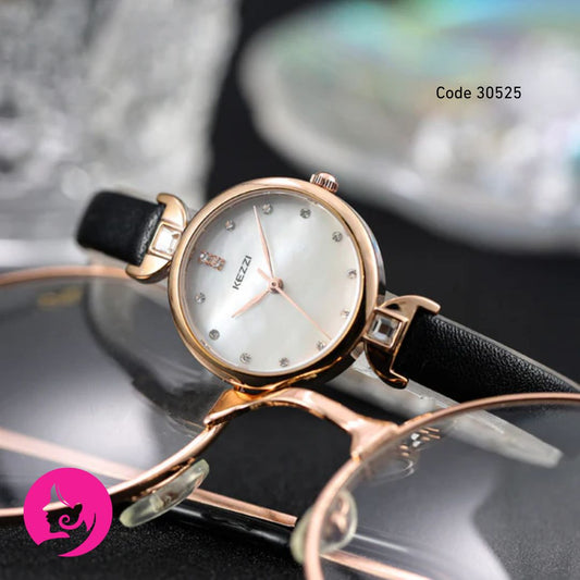 MSTIANQ “Little Ear” Women’s Retro Leather Watch – Lightweight Luxury Quartz Style